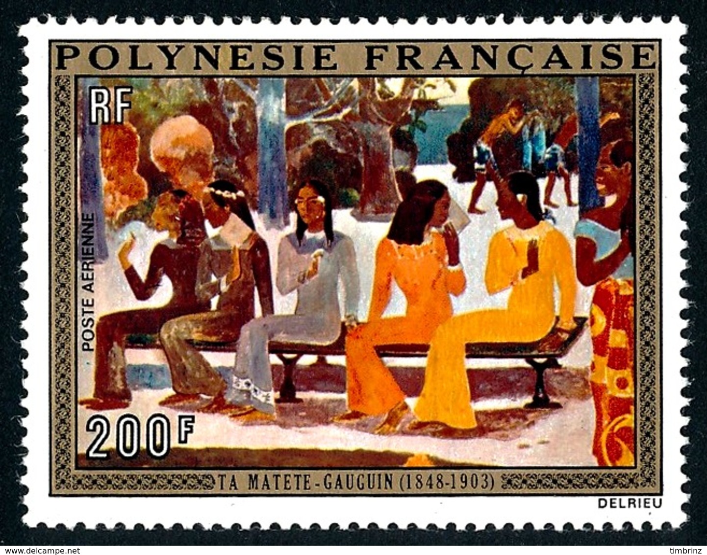 POLYNESIE 1973 - Yv. PA 75 *   Cote= 32,00 EUR - Ta Matete', Tableau De Gauguin  ..Réf.POL24392 - Neufs