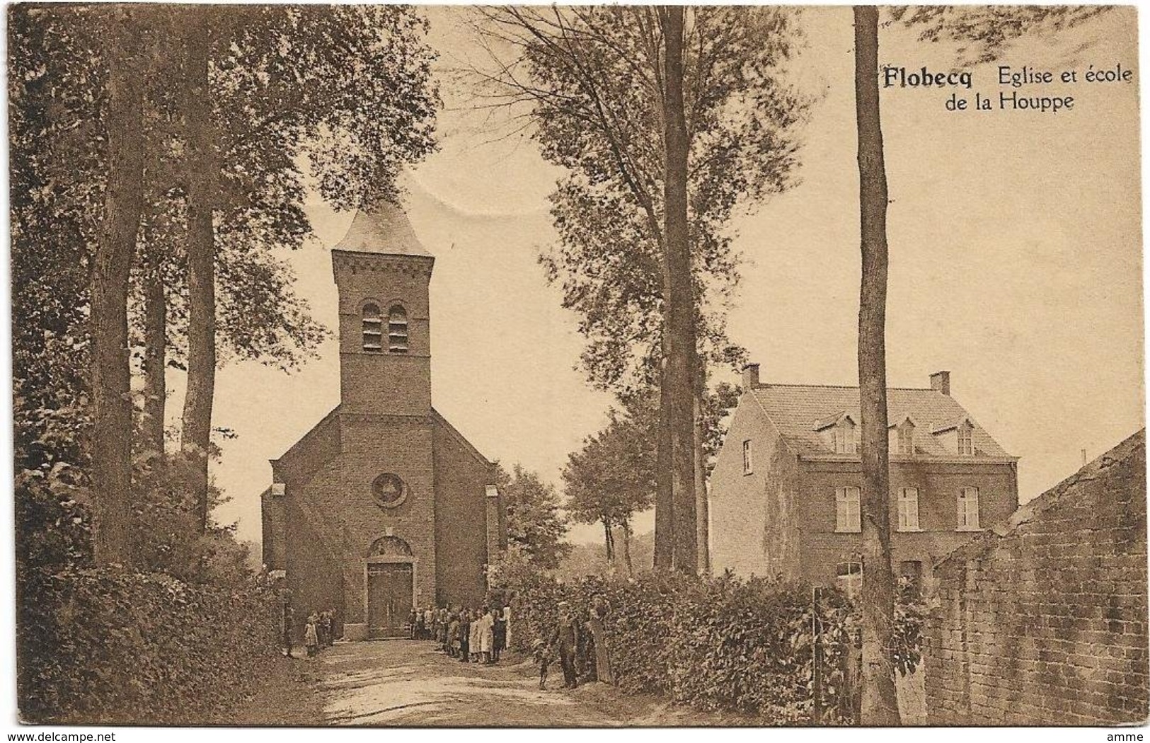 Flobecq   *  Eglise Et école De La Houppe - Flobecq - Vloesberg