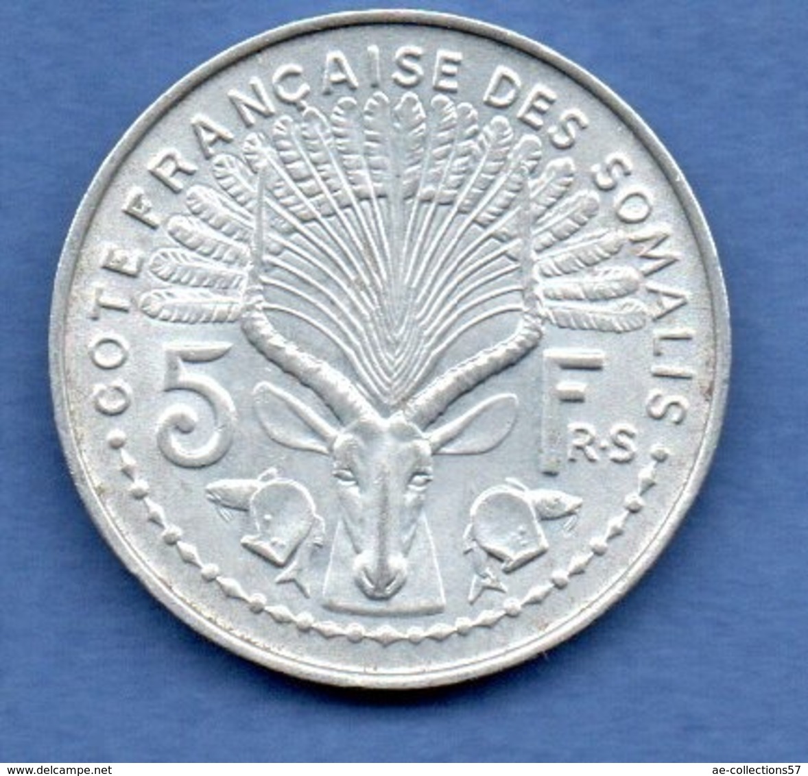 Côtes Des Somalis  -  5 Francs 1959   -  état  TTB+ - Otros & Sin Clasificación