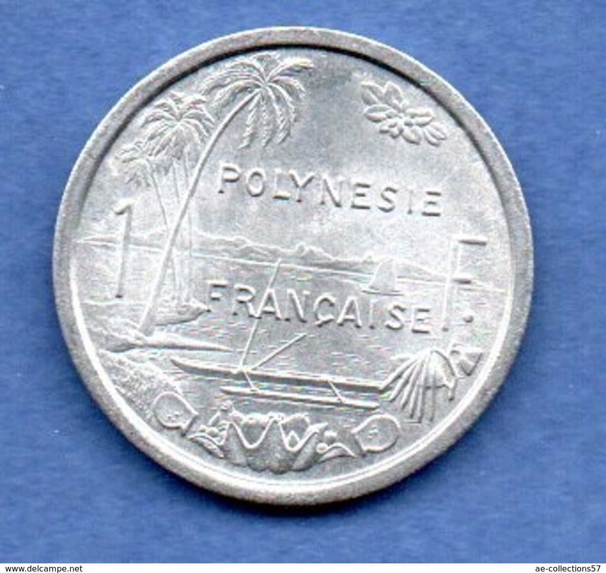 Polynésie Française  -  1 Franc  1975   -  état  SPL - Polynésie Française