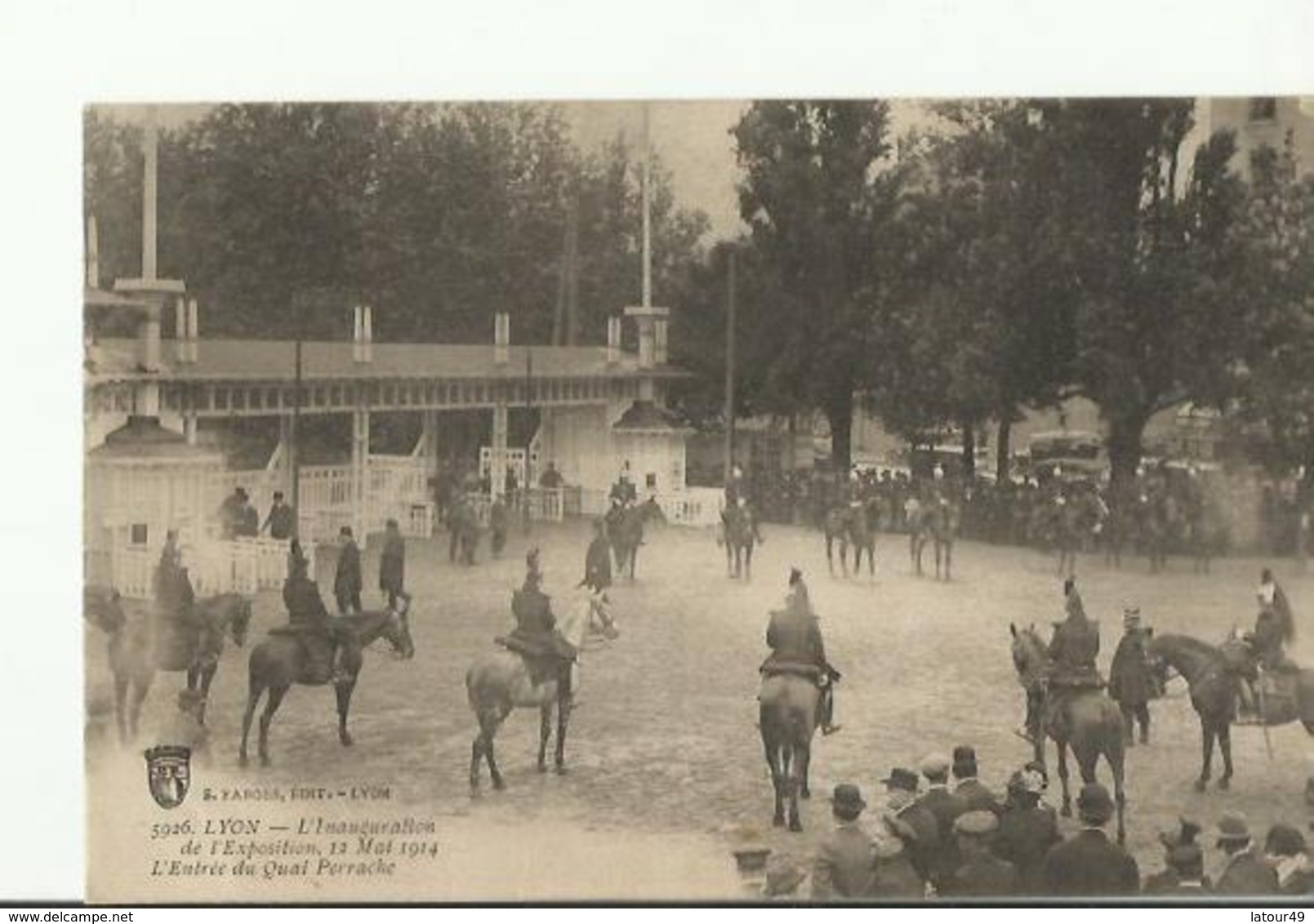 Lyon L Inauguration De  L Exposition 1914  L Entree Du Quai Perrache Ecrite 1914 - Other & Unclassified