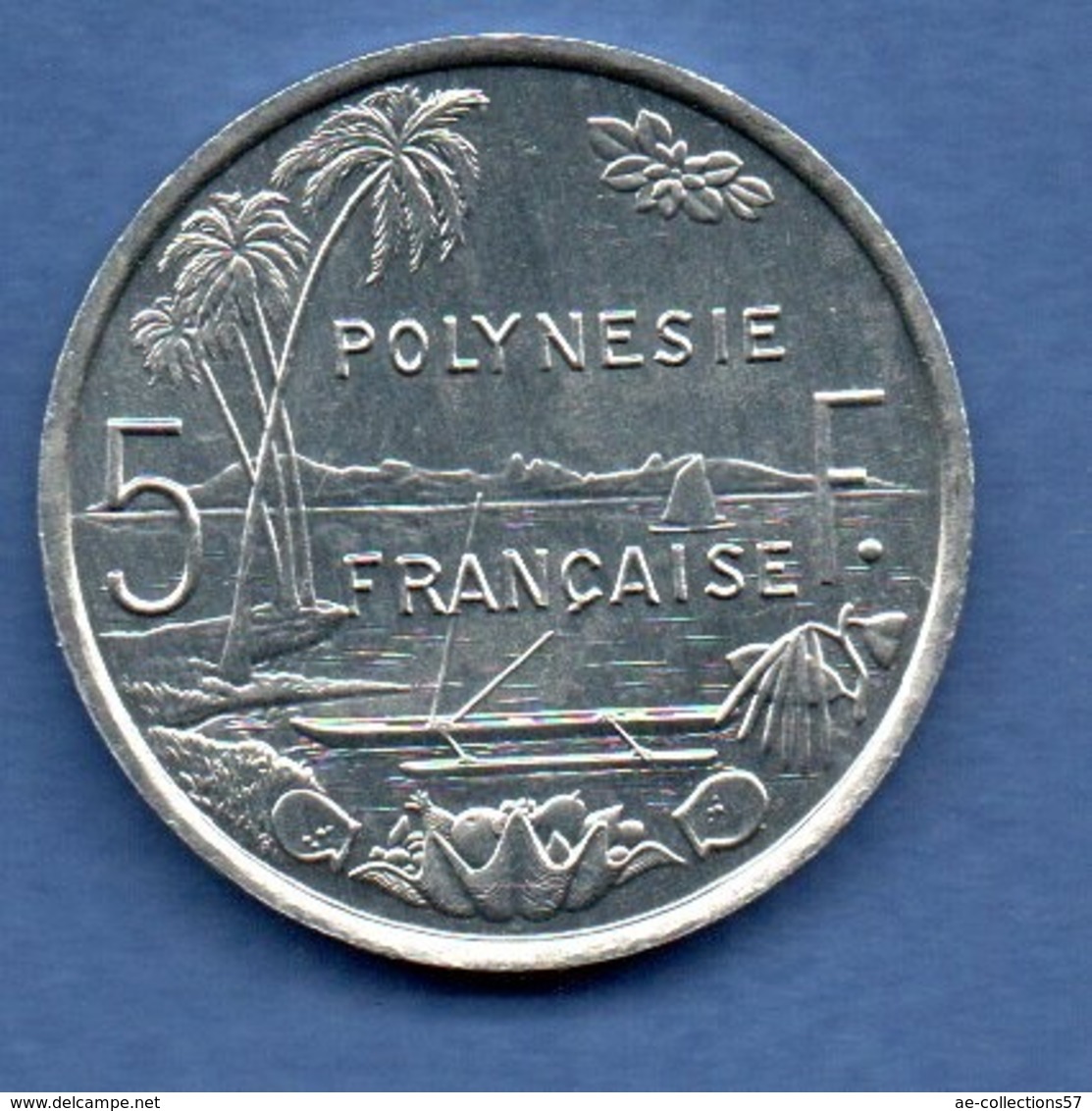 Polynésie Française  -  5 Franc  1987  -  état  SPL - Polinesia Francese