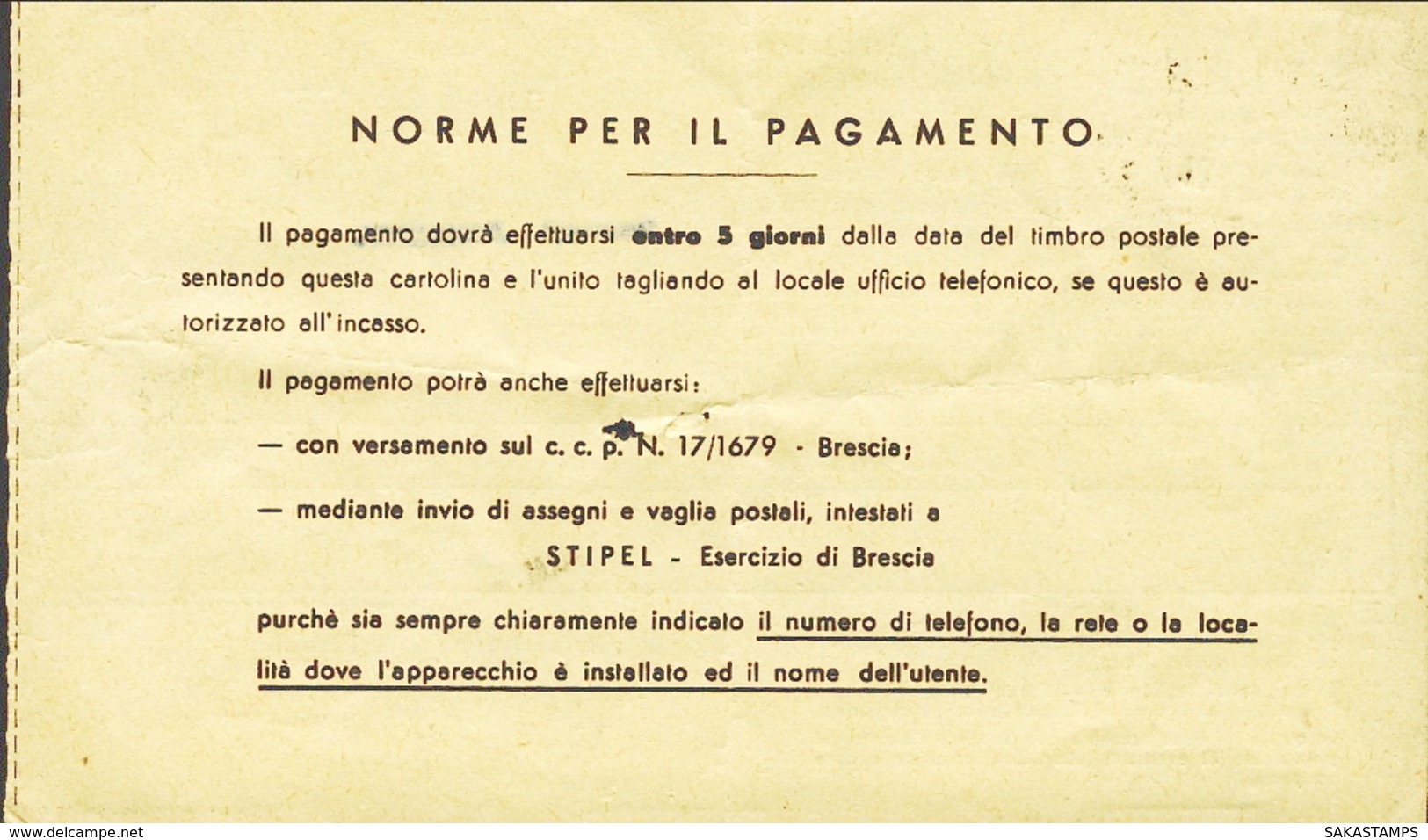 1955- Fattura Telefonica Della Stipel Affrancata L. 12 Turismo Isolato - 1946-60: Marcophilia