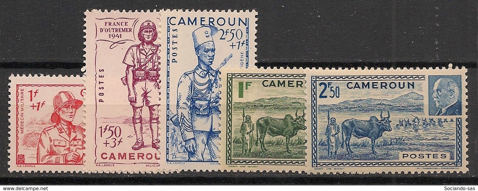 Cameroun - 1941 - N°Yv. 197 à 201 - Complet - 5 Valeurs - Neuf Luxe ** / MNH / Postfrisch - Neufs