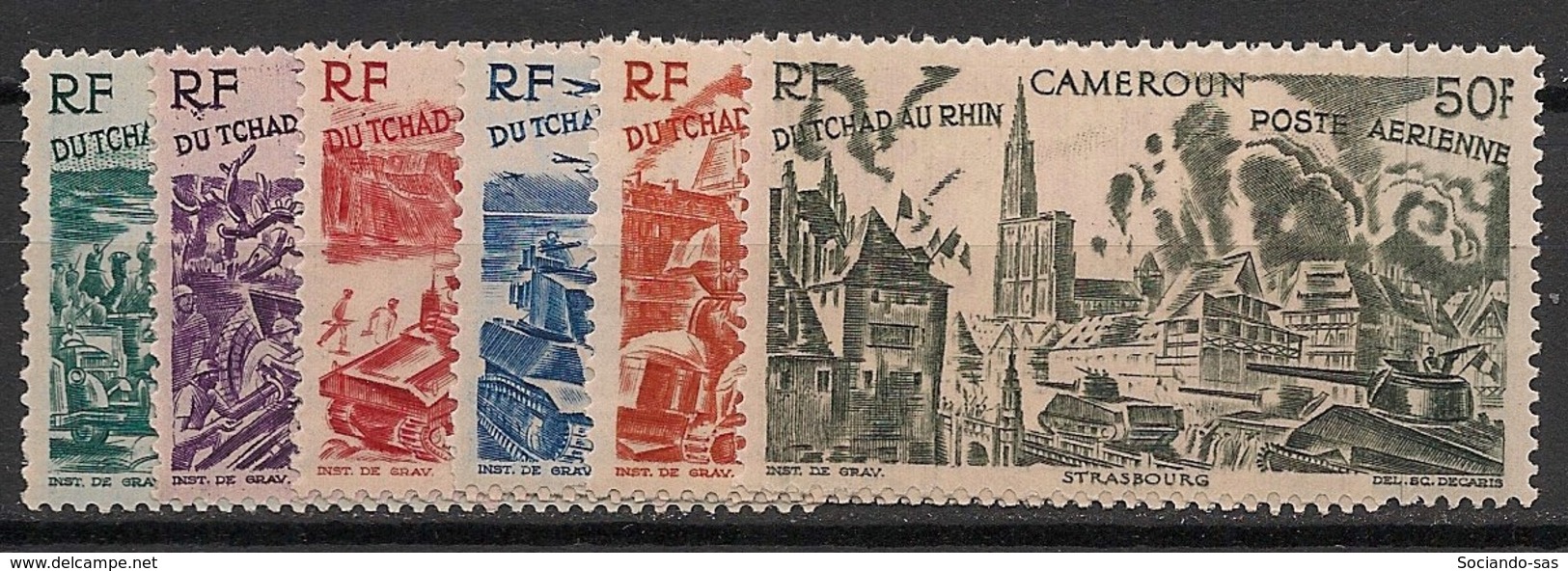 Cameroun - 1946 - Poste Aérienne PA N°Yv. 32 à 37 - Du Tchad Au Rhin - Neuf Luxe ** / MNH / Postfrisch - Luftpost