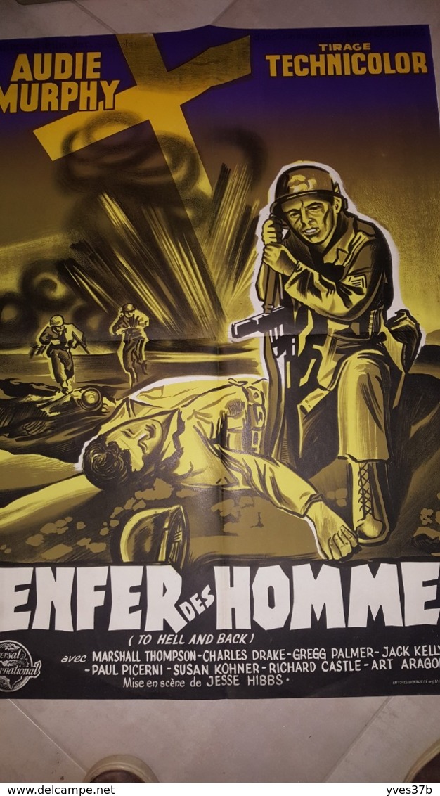 "L'Enfer Des Hommes" Audie Murphy...1955 - 60x80 - TTB - Plakate & Poster