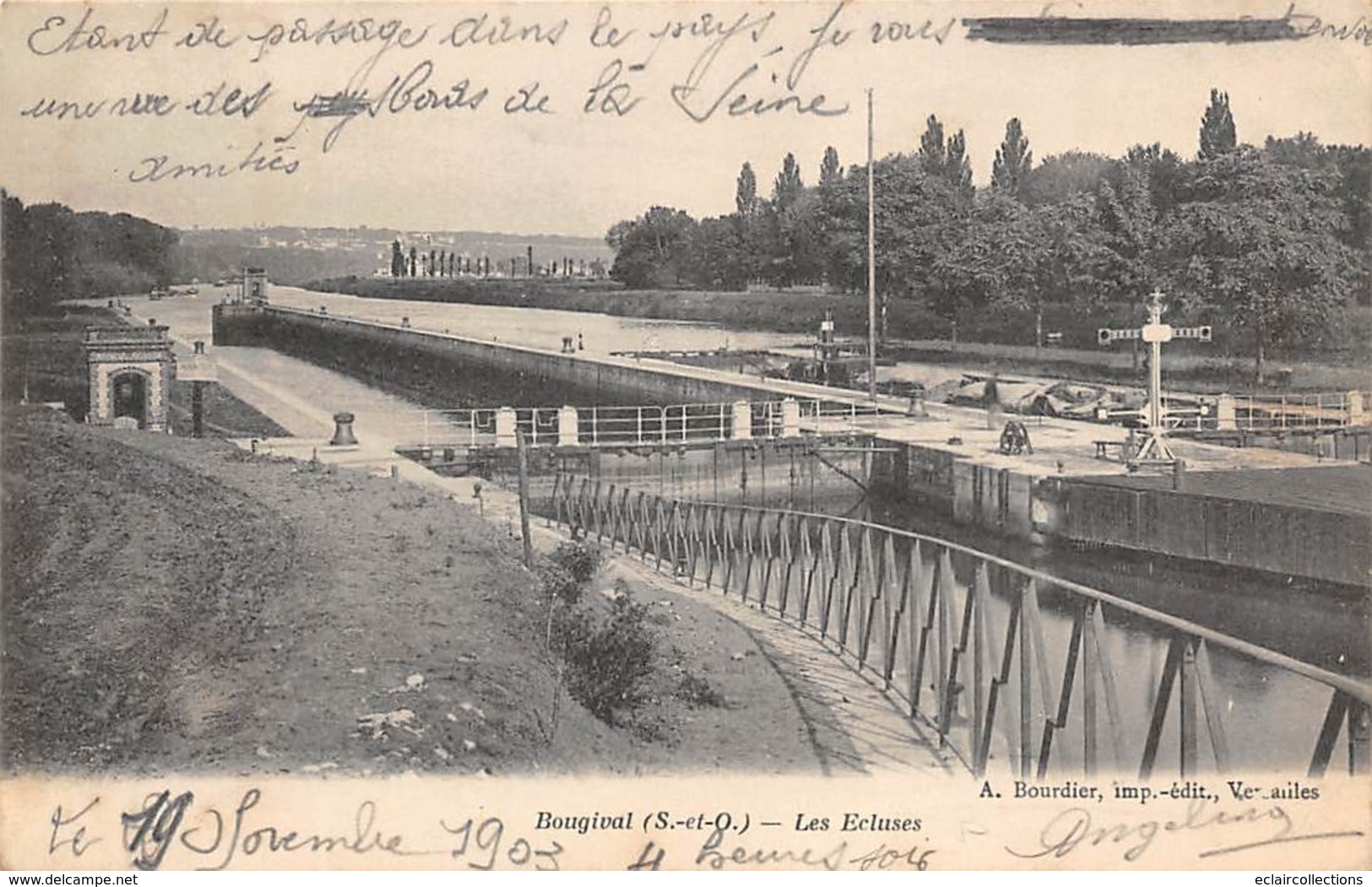 Thème    Navigation Fluviale .Péniche Écluse.Bac   78 Bougival       (voir Scan) - Péniches