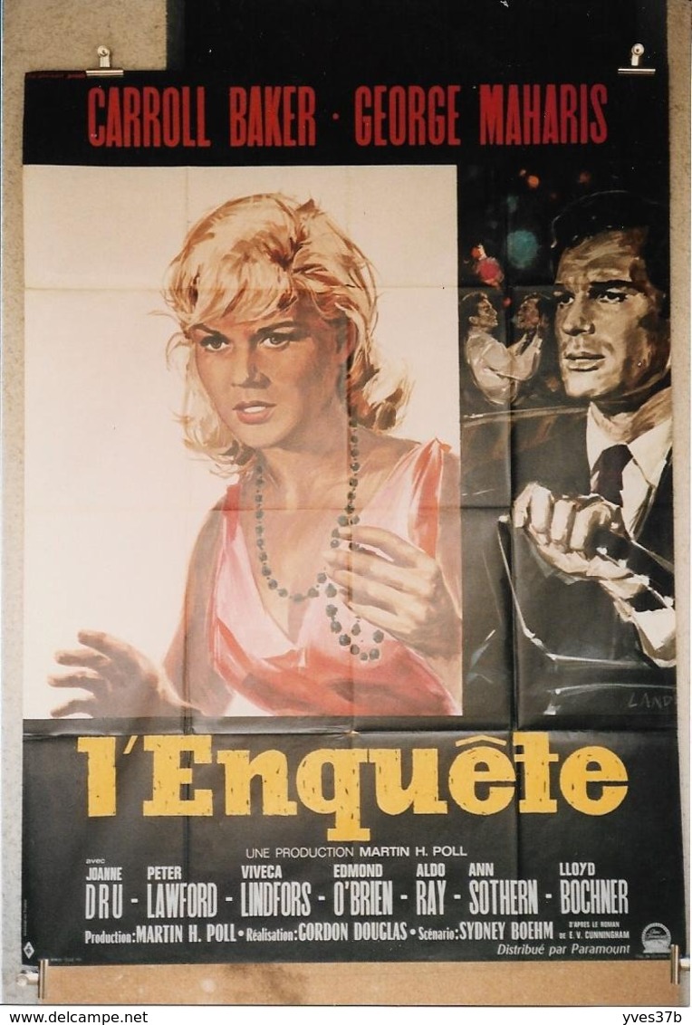 "L'Enquête" C. Baker, G. Maharis...1965 - 120x160 - TTB - Plakate & Poster