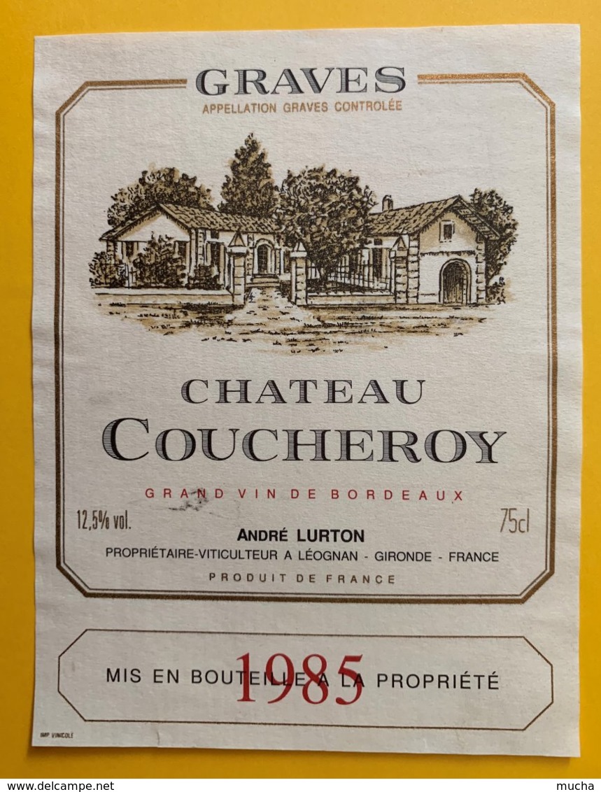 11973 - Château Coucheroy 1985 Graves - Bordeaux