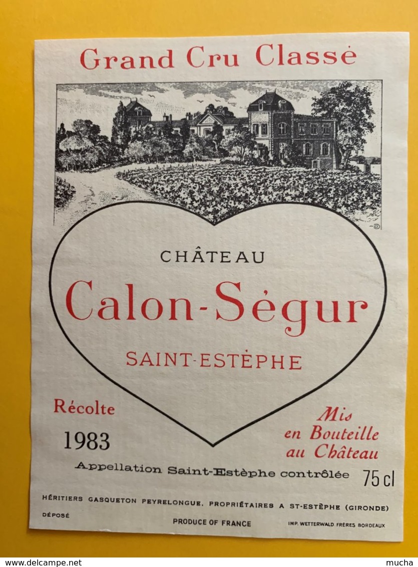 11981 - Château Calon-Ségur 1983 Saint-Estèphe - Bordeaux