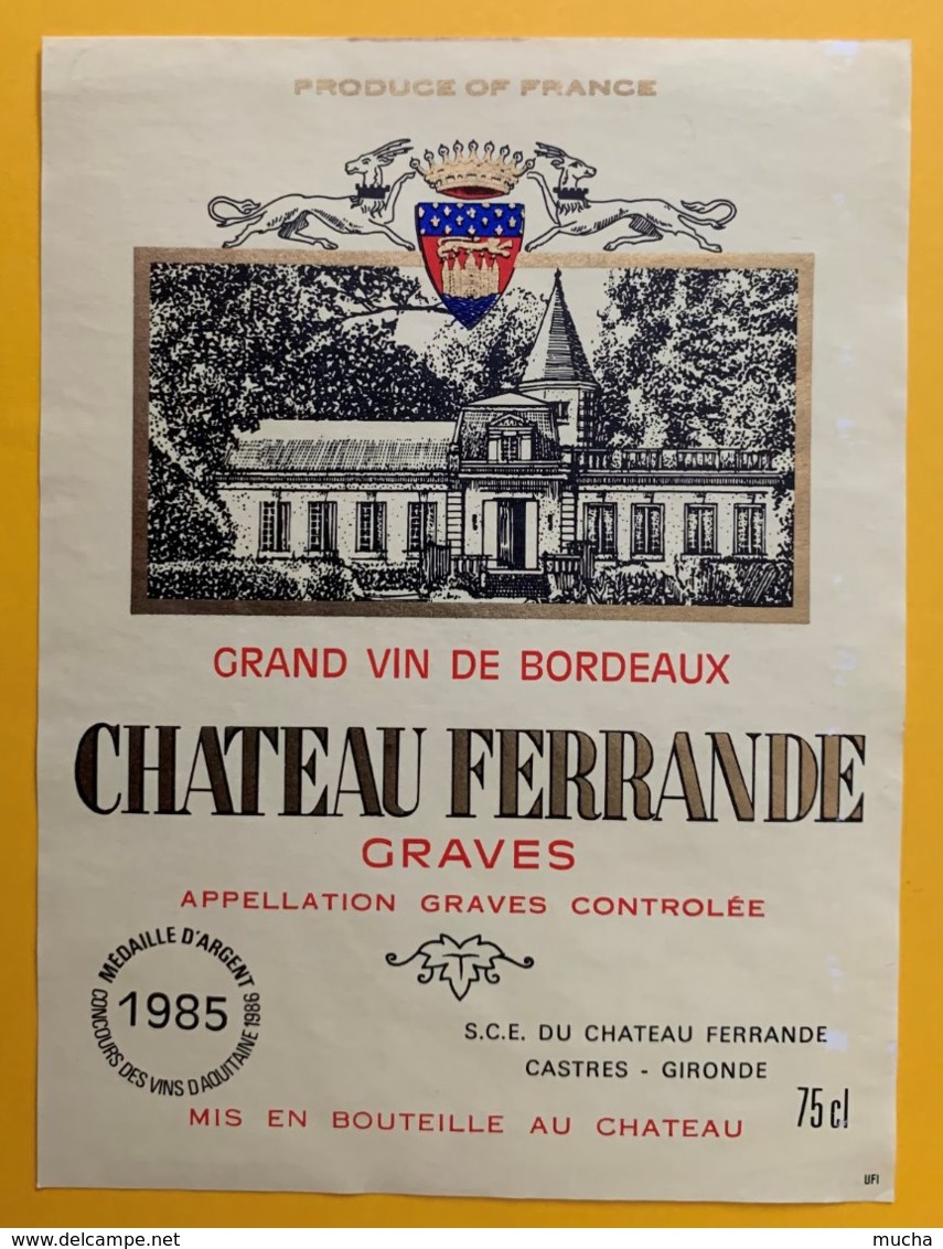11983 - Château Ferrande 1985 Graves - Bordeaux