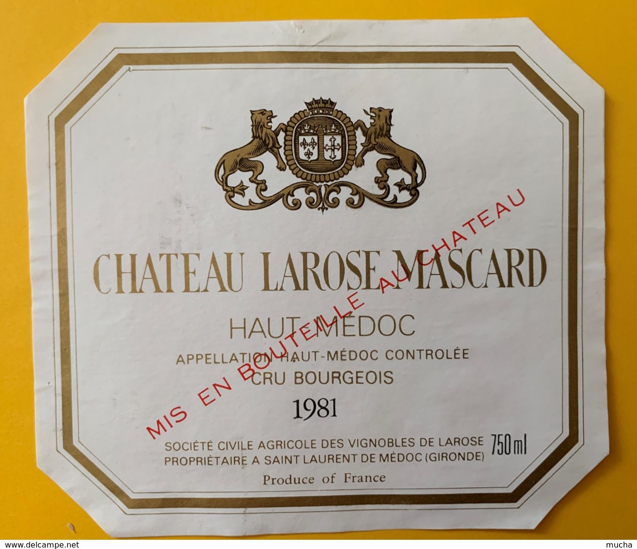 11984 - Château Larose Mascard 1981 Haut-Médoc - Bordeaux