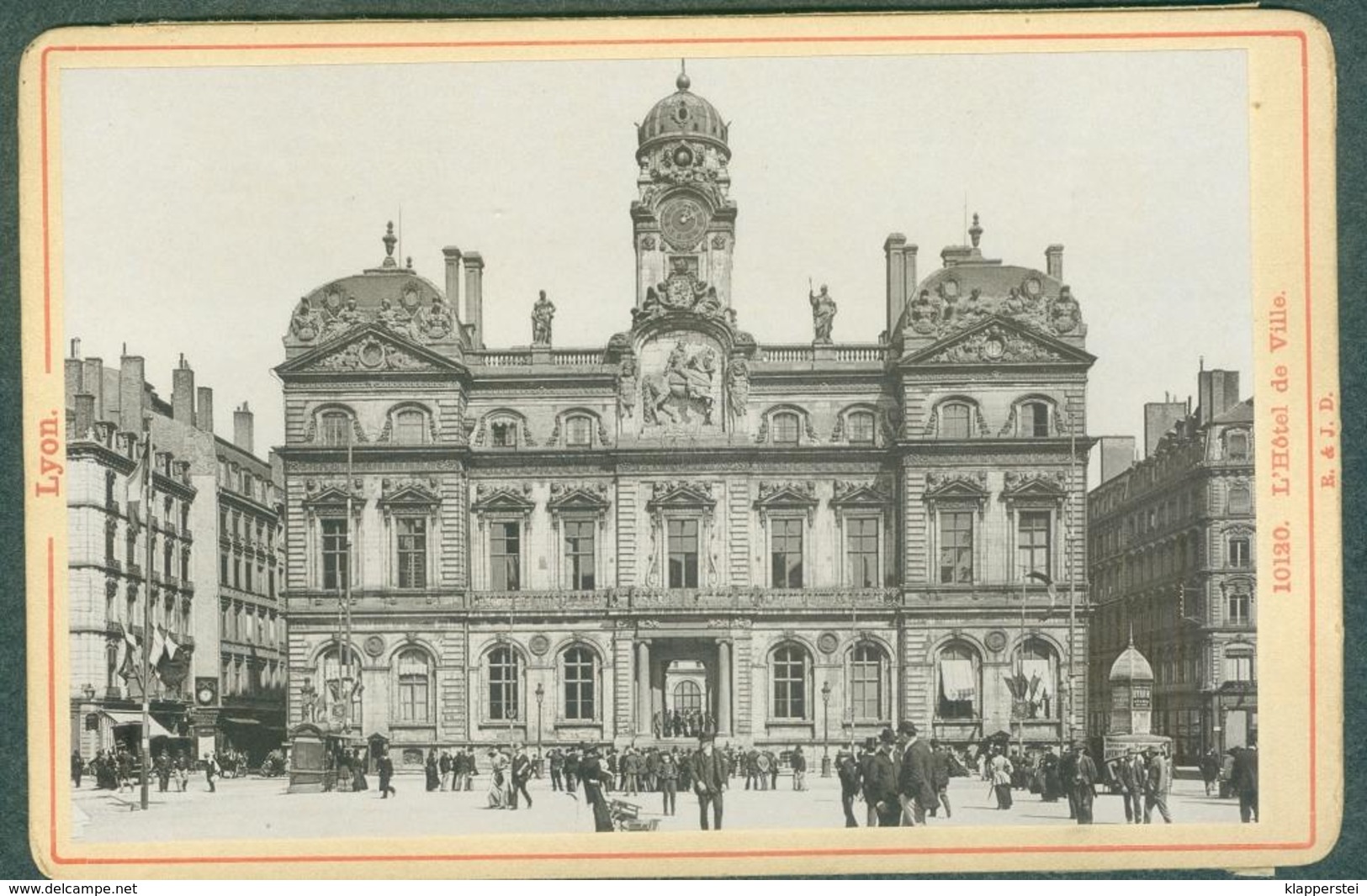 Photo Fin XIXème 69 Rhône Lyon Hôtel De Ville Tirage Albuminé Ca. 1899 - Anciennes (Av. 1900)