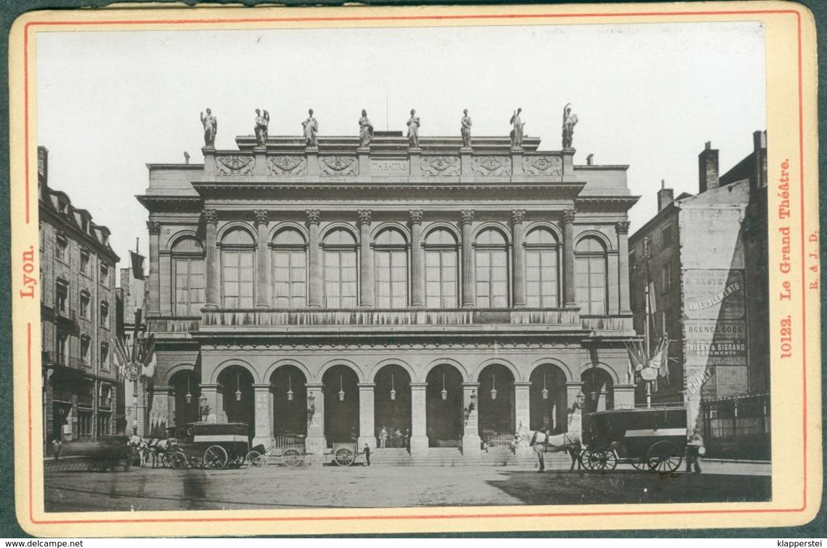 Photo Fin XIXème 69 Rhône Lyon Le Grand Théatre Tirage Albuminé Ca. 1899 - Oud (voor 1900)