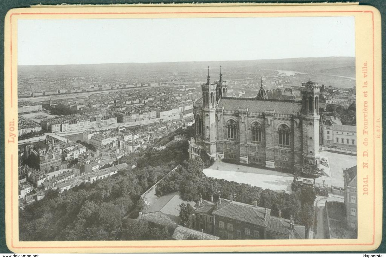 Photo Fin XIXème 69 Rhône Lyon Notre-Dame De Fourvière Et La Ville Tirage Albuminé Ca. 1899 - Anciennes (Av. 1900)