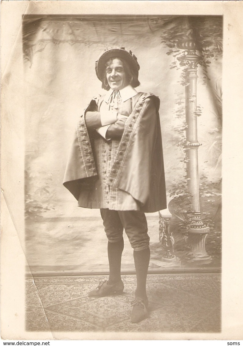 Photographie De Théâtre Par Gilbert-René, Georges Berr Joue Sganarelle Dans "Dom Juan" En 1917, Comédie Française - Célébrités