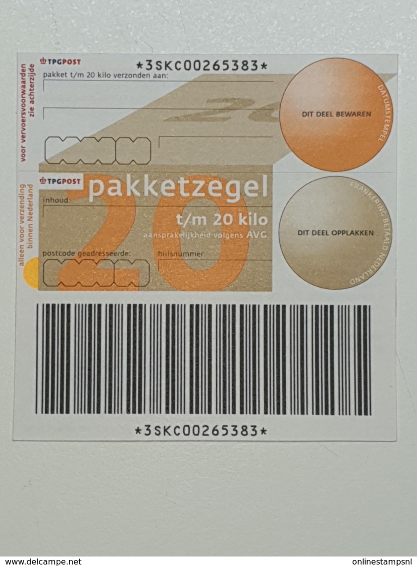 Netherlands: Pakketzeggel  NVPH 32  GD 32   20 Kg 2002 Unused - Ganzsachen