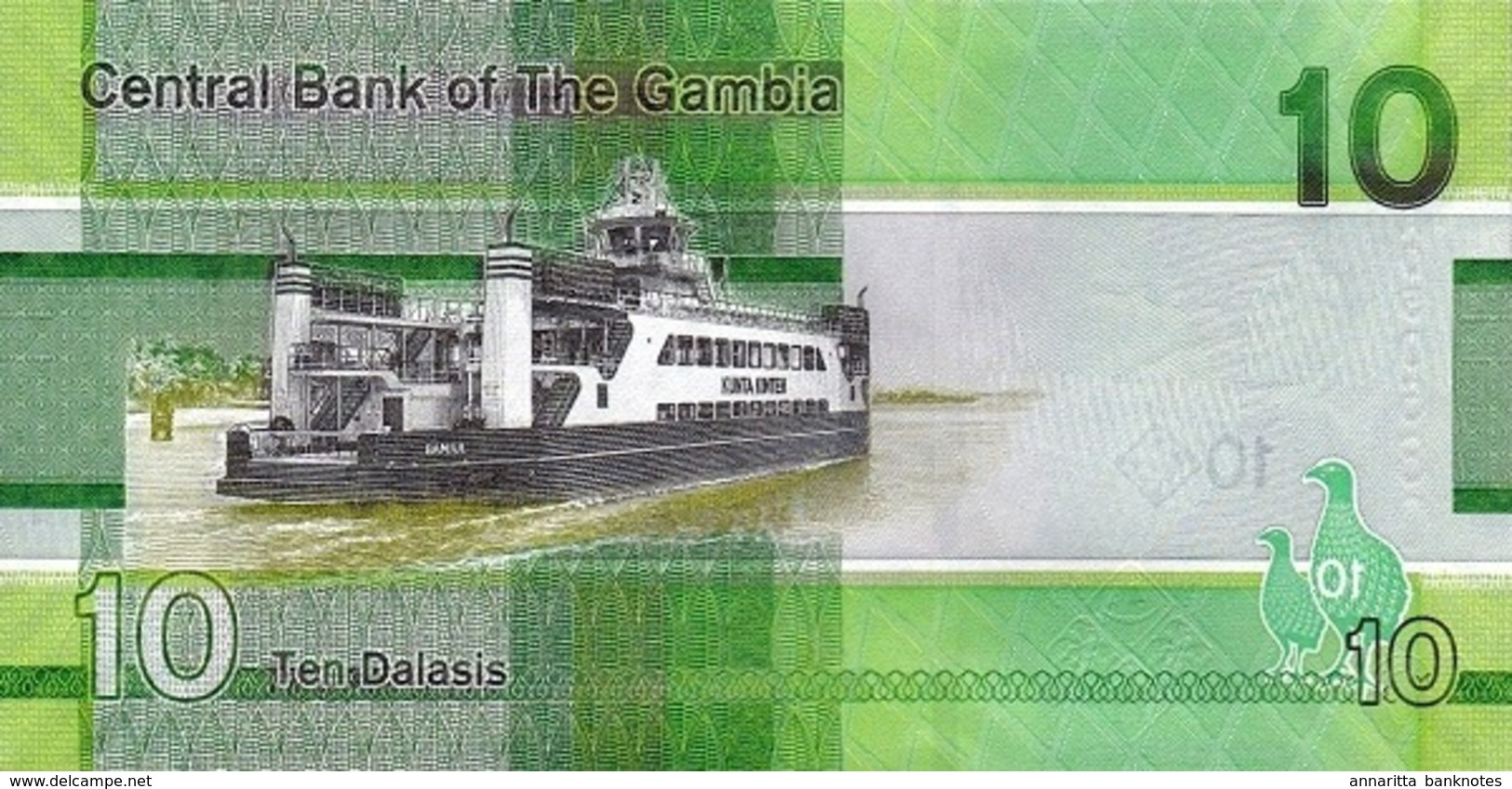 GAMBIA 10 DALASIS 2019 P-38a UNC  [GM236a] - Gambie