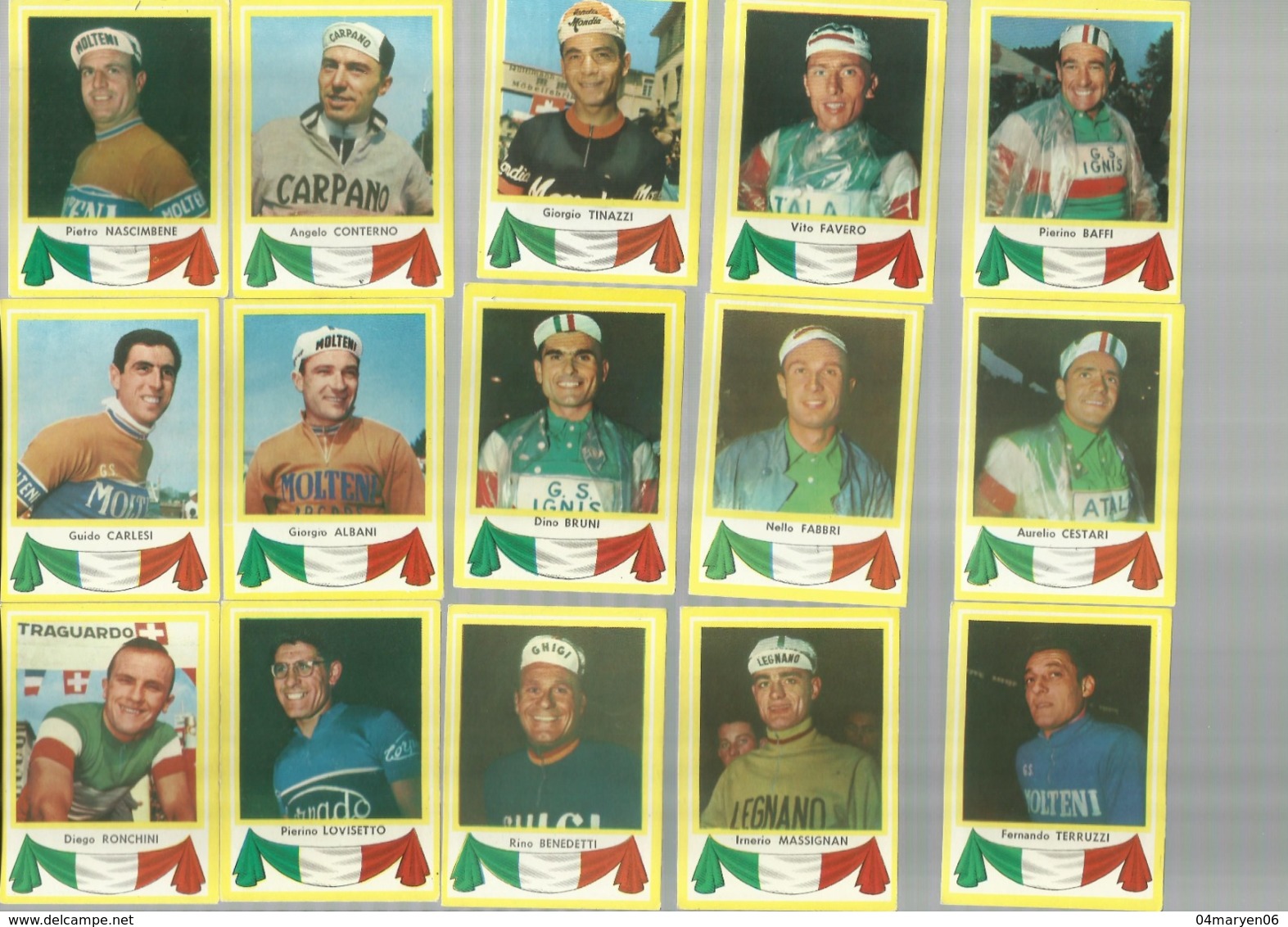 ** 34 X Chromo's - ITALIAANSE  RENNERS - Cyclisme