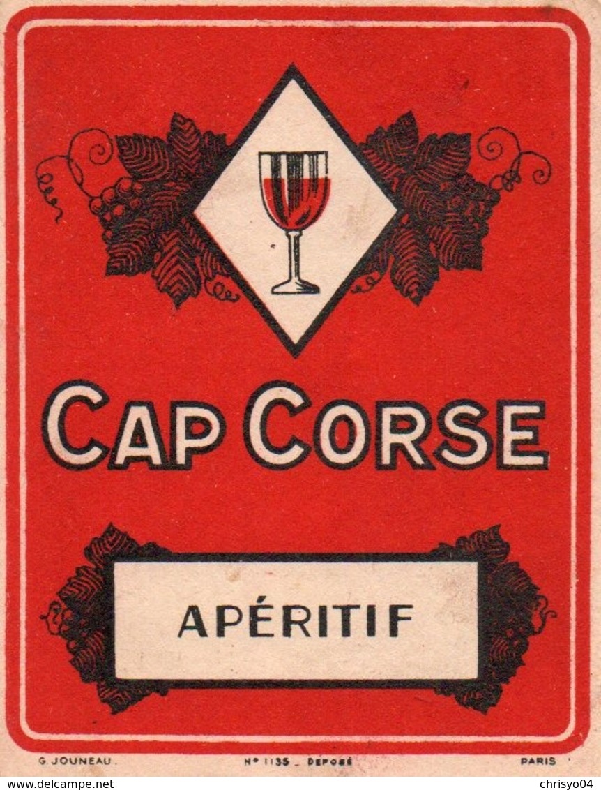 99Sv  Etiquette Vin Apéritif Cap Corse - Other & Unclassified