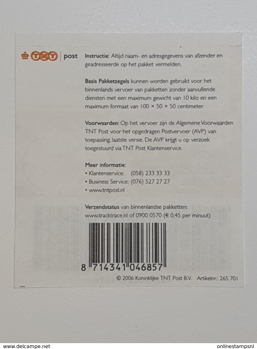 Netherlands: Pakketzeggel  NVPH 34  GD 34   10 Kg 2006 Unused - Ganzsachen