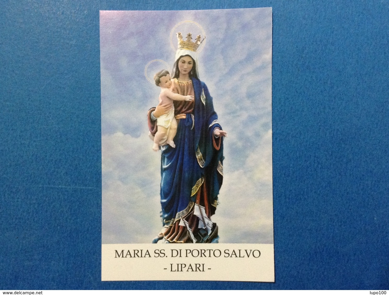 Santino Holy Card Maria SS. Di Porto Salvo Lipari - Santini