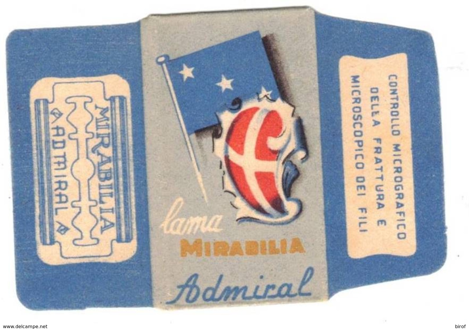 LAMETTE DA BARBA - LAMA MIRABILIA ADMICAL -  - ANNO 1950 -  POCO COMUNE - Razor Blades
