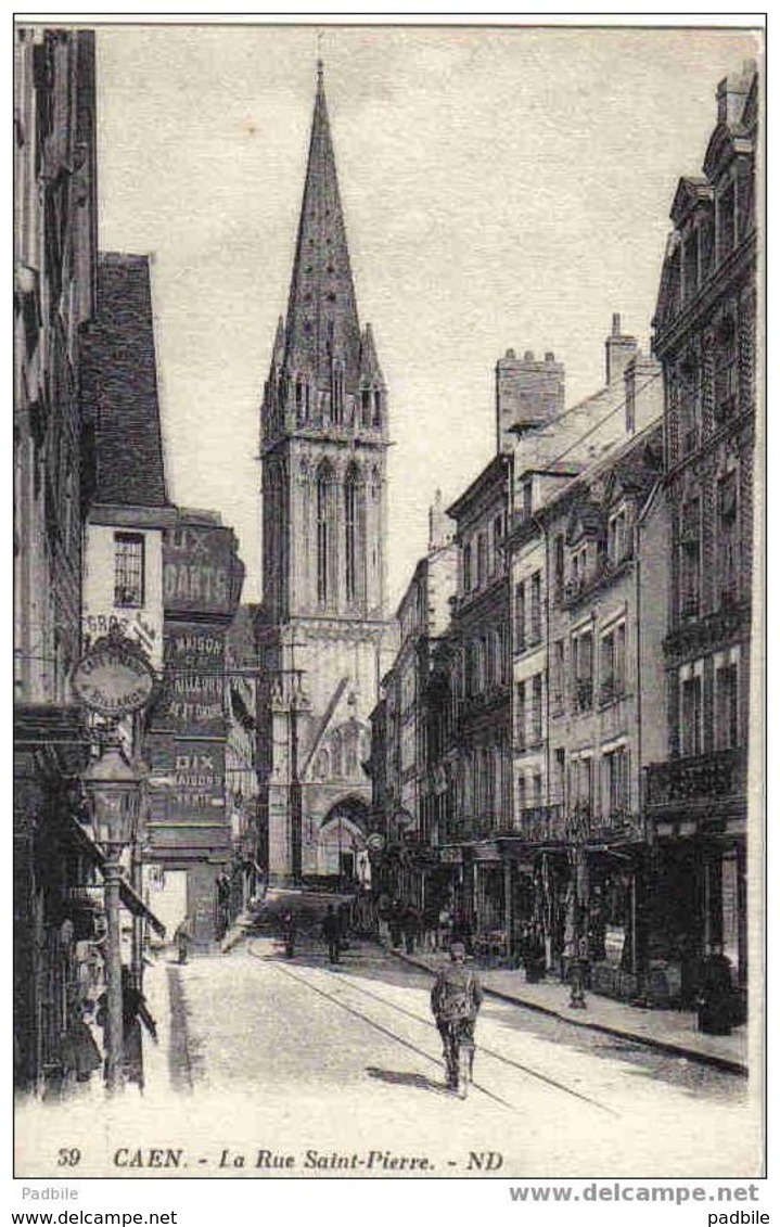 Carte Postale 14. CAEN   La Rue St-Pierre Le Facteur - Caen