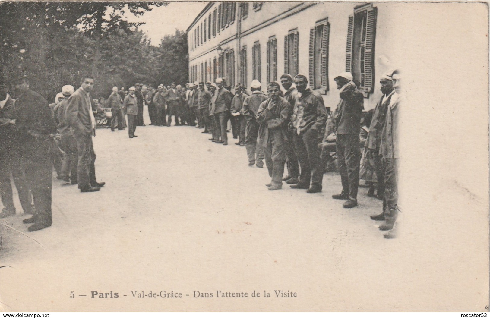 Rare Cpa Paris Hôpital Du Val De Grace Dans L'attente De La Visite - 1914-18