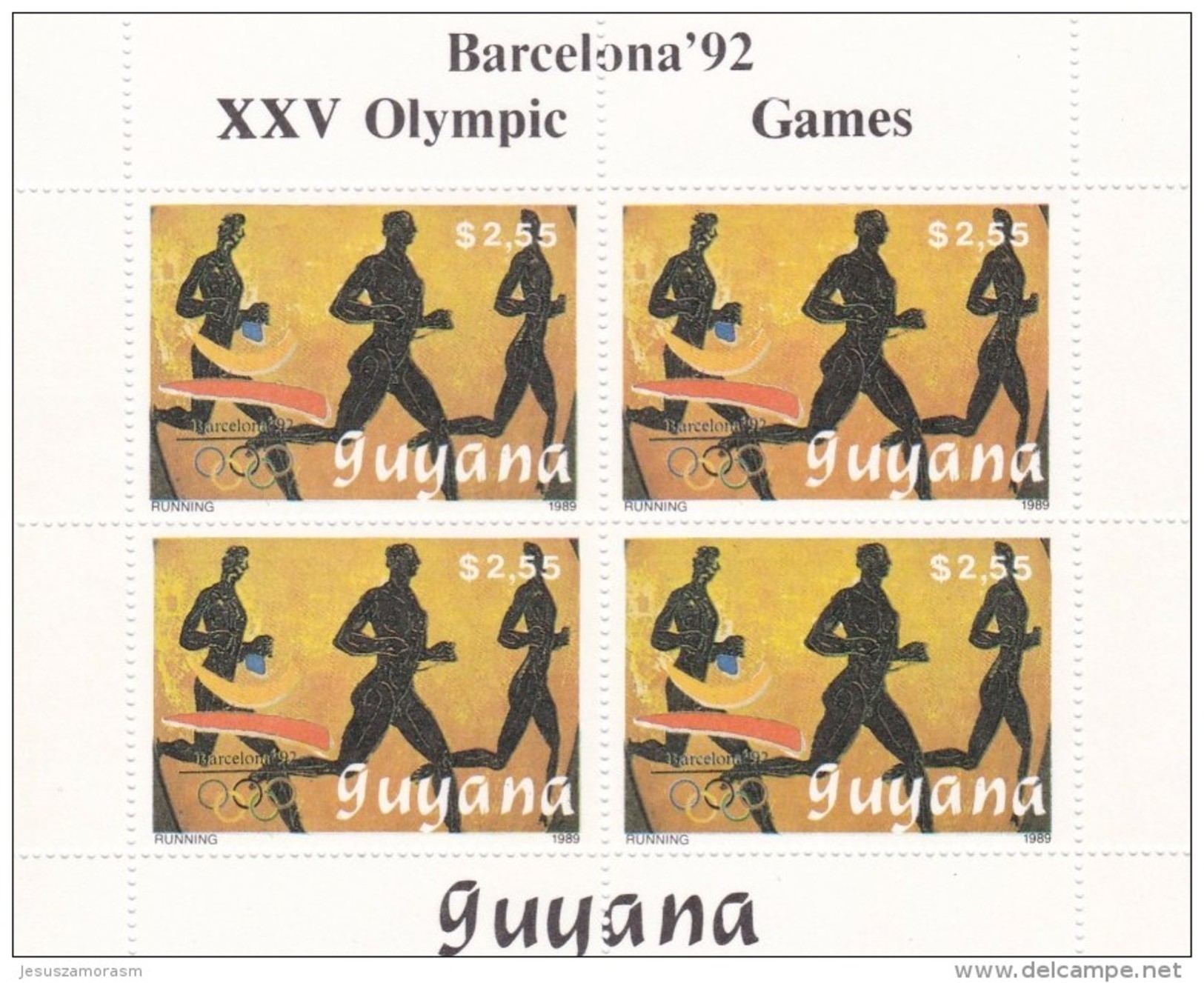 Guyana Nº Michel 3064 Al 3069 En Hojas De 4 Series - Verano 1992: Barcelona