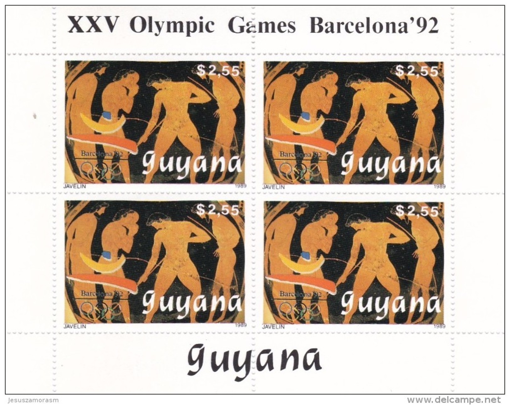 Guyana Nº Michel 3064 Al 3069 En Hojas De 4 Series - Verano 1992: Barcelona