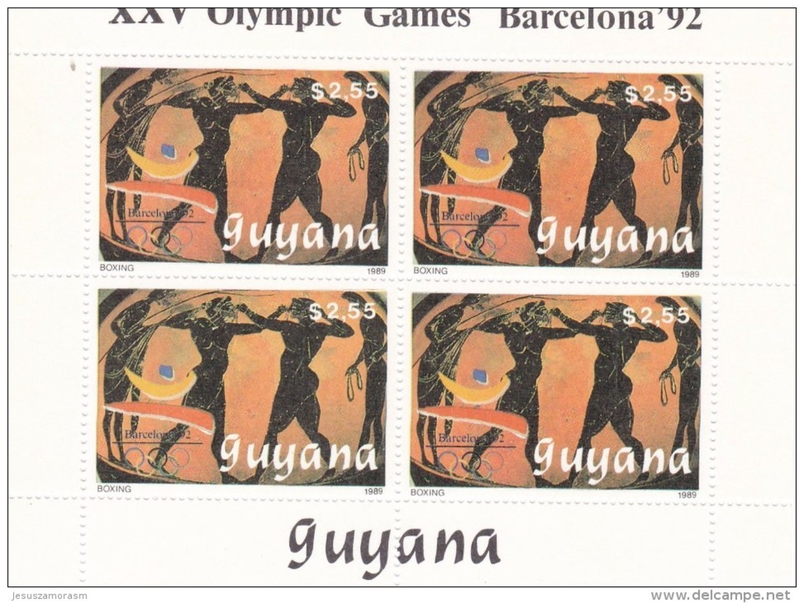 Guyana Nº Michel 3064 Al 3069 En Hojas De 4 Series - Verano 1992: Barcelona