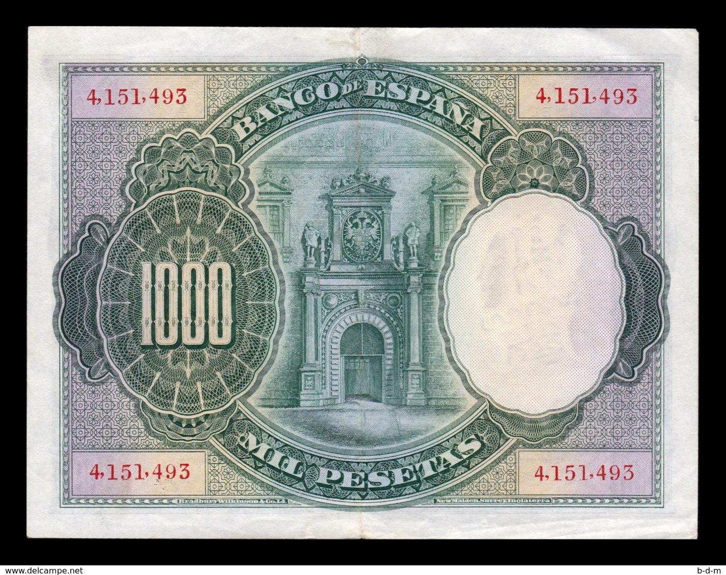 España Spain 1000 Pesetas Carlos I 1925 Pick 70c MBC VF - 1000 Pesetas