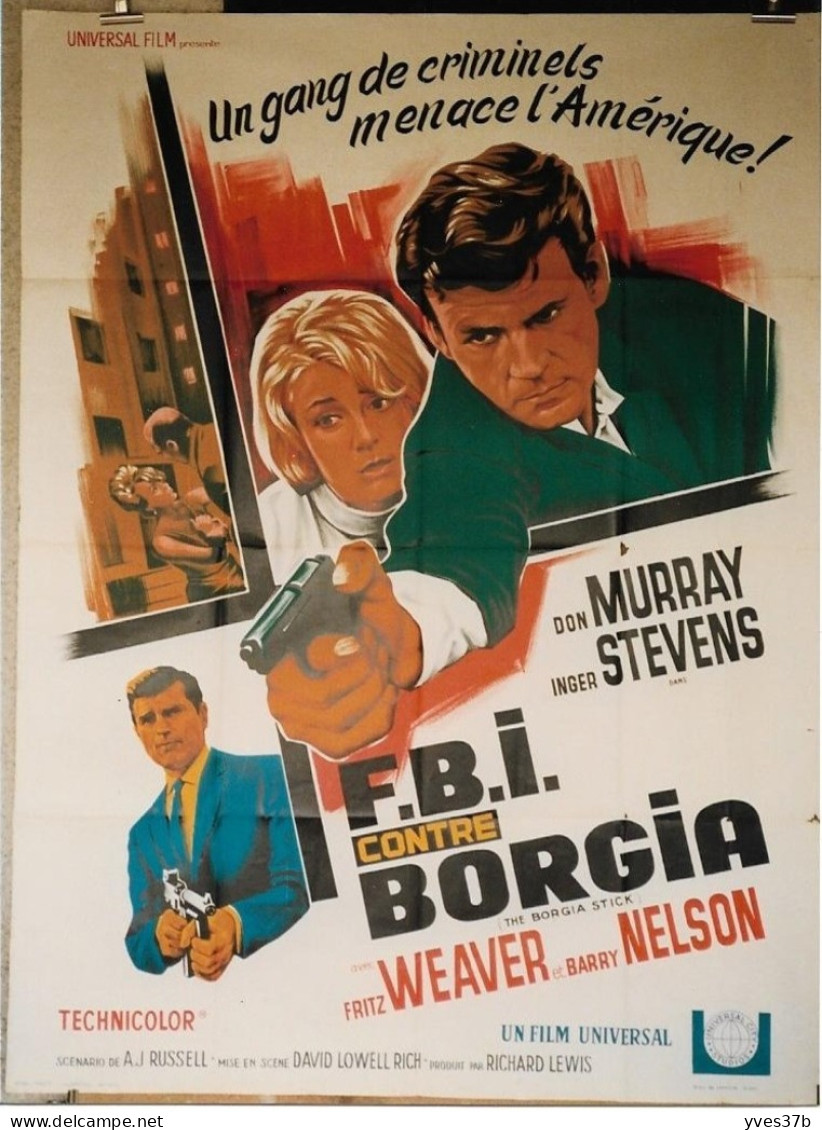 "F.B.I. Contre Borgia"D. Murray, I. Stevens...1967 - 120x160 - TTB - Plakate & Poster