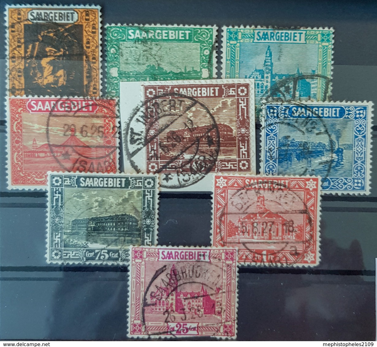 SARRE / SAARGEBIET 1922 - Canceled - Mi 85, 86, 88, 89, 90, 91, 92, 93, 94 - (89 Slightly Damaged) - Usados