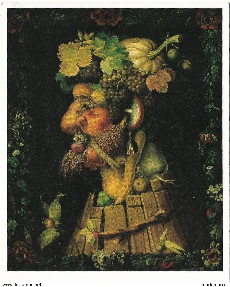 ARCHIBOLDO - LOT DE 2 CARTES - L'AUTOMNE - LE PRINTEMPS -Portraits Effectués Avec Fleurs, Fruits, Plantes- Légumes - Autres & Non Classés