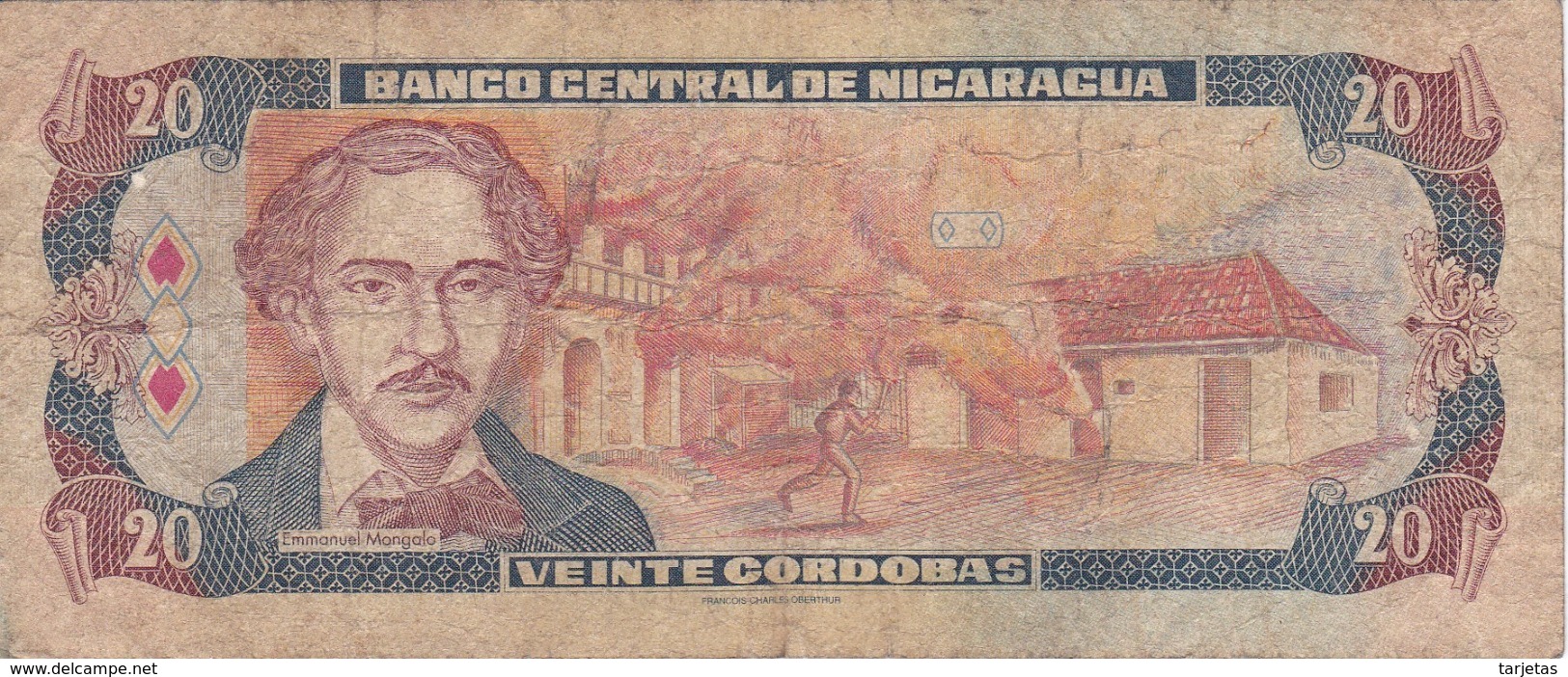 BILLETE DE NICARAGUA DE 20 CORDOBAS DEL AÑO 1995 (BANK NOTE) - Nicaragua