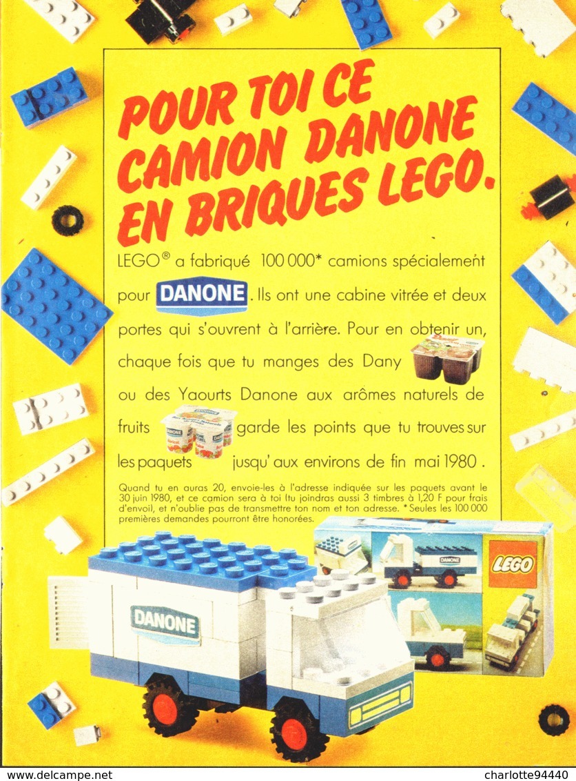 PUB " CAMION DANONE Et LEGO "   1980 ( 1 A ) - Ohne Zuordnung