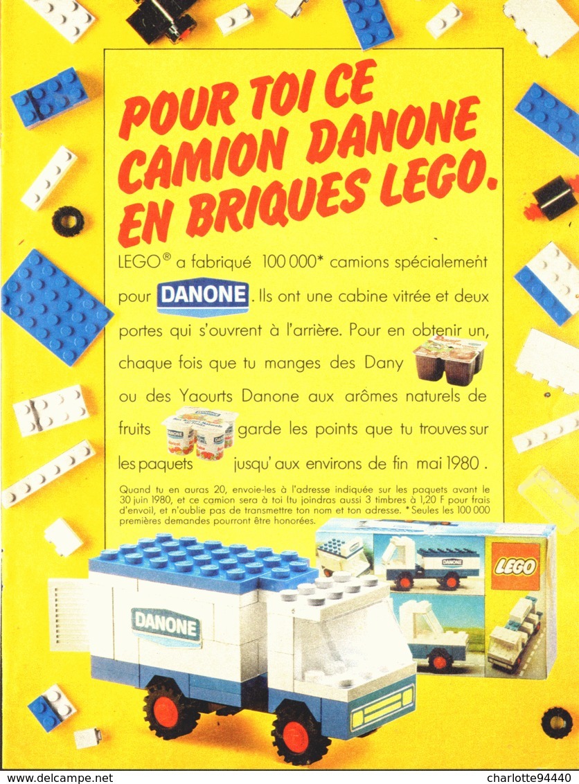 PUB " CAMION DANONE Et LEGO "   1980 ( 1 A ) - Zonder Classificatie