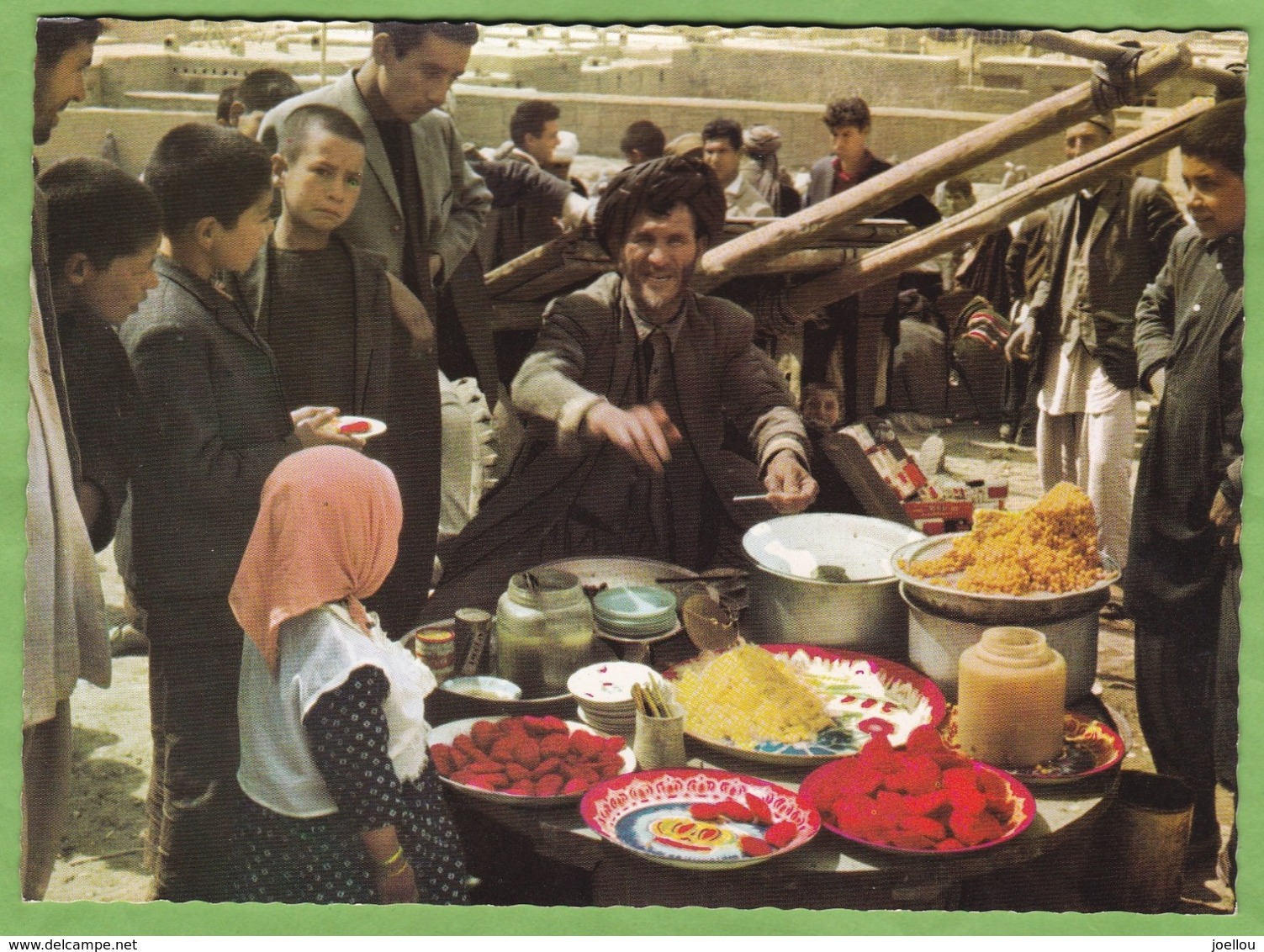 Belle CPSM AFGHANISTAN Market Day Animé Cuisine Marchand - Afghanistan