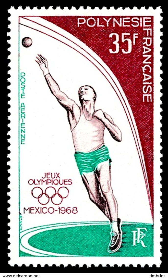 POLYNESIE 1968 - Yv. PA 26 ** SUP  Cote= 20,00 EUR - Jeux Olympiques De Mexico  ..Réf.POL24366 - Neufs