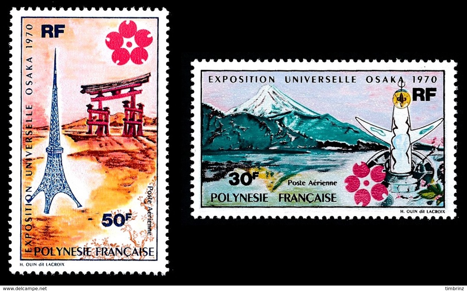 POLYNESIE 1970 - Yv. PA 32 Et 33 * SUP  Cote= 72,00 EUR - Expo Univ. Osaka, Au Japon (2 Val.)  ..Réf.POL24371 - Nuovi