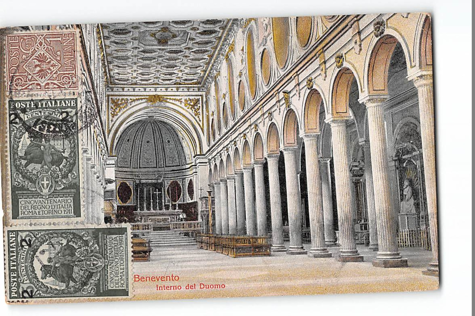 14993 BENEVENTO - CINQUANTENARIO DEL REGNO D'ITALIA SOVRASTAMPATI - Benevento