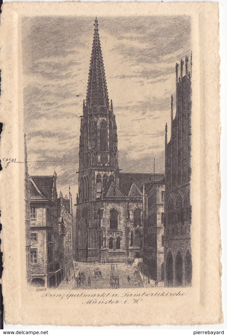 Eau Forte. 21897 Prinzipalmartit U.Lambertihirche. Münster I.W.(Allemagne). - Autres & Non Classés