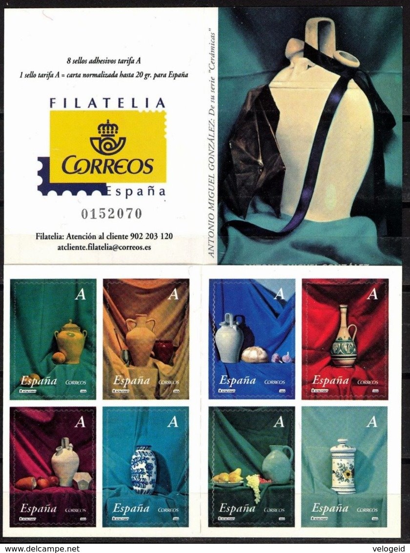 España. Spain. 2004. Ceramica. Carnet. Stamp Booklet - Ongebruikt