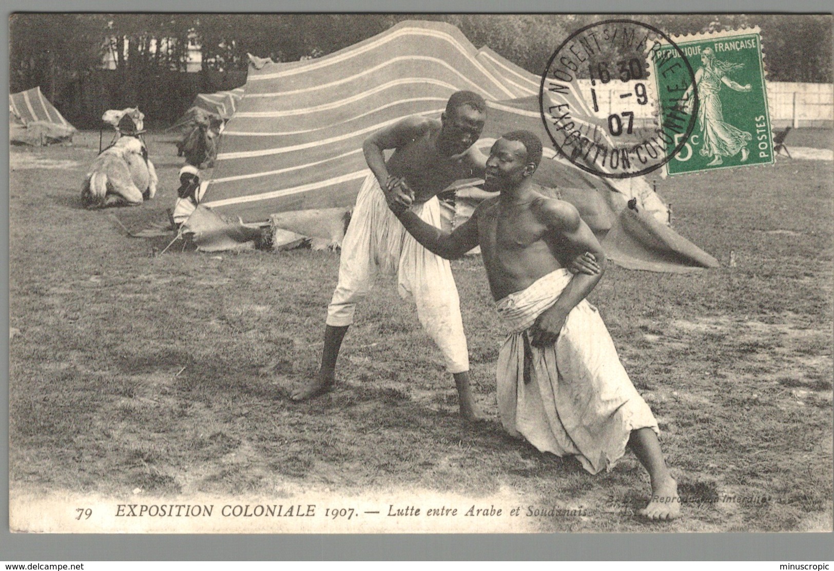 CPA 94 - Nogent Sur Marne - Exposition Coloniale 1907 - Lutte Entre Arabe Et Soudanais - Nogent Sur Marne