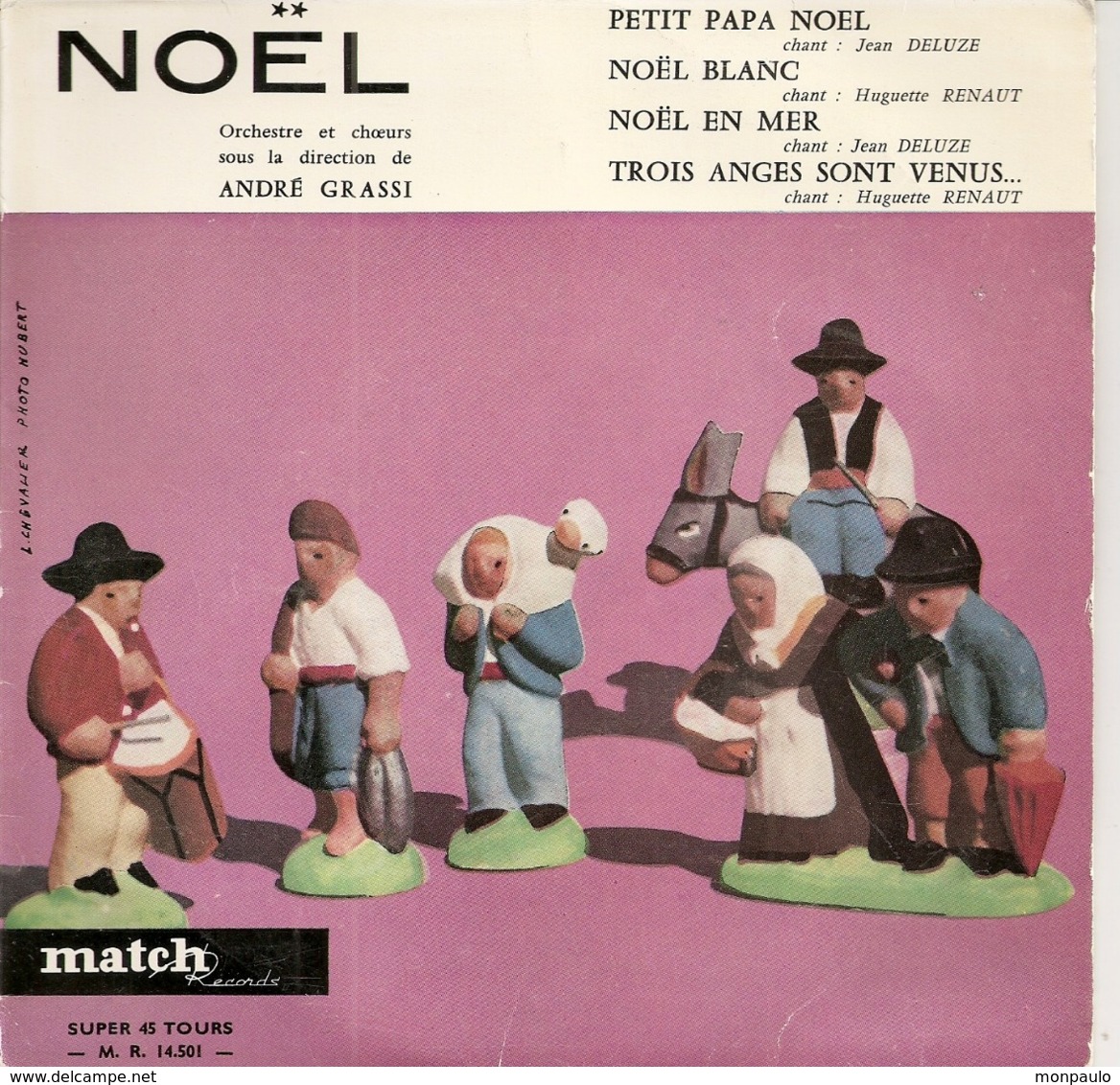 Vinyles. 45 T. Noël. Orchestre Et Chœurs Sous La Direction De André Grassi (4 Chansons) Studio Match Record - Navidad