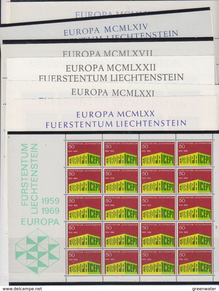 Europa Cept Liechtenstein 1964/65/67/69/1970/71/72 7 Sheetlets ** Mnh (F7994) - 1972