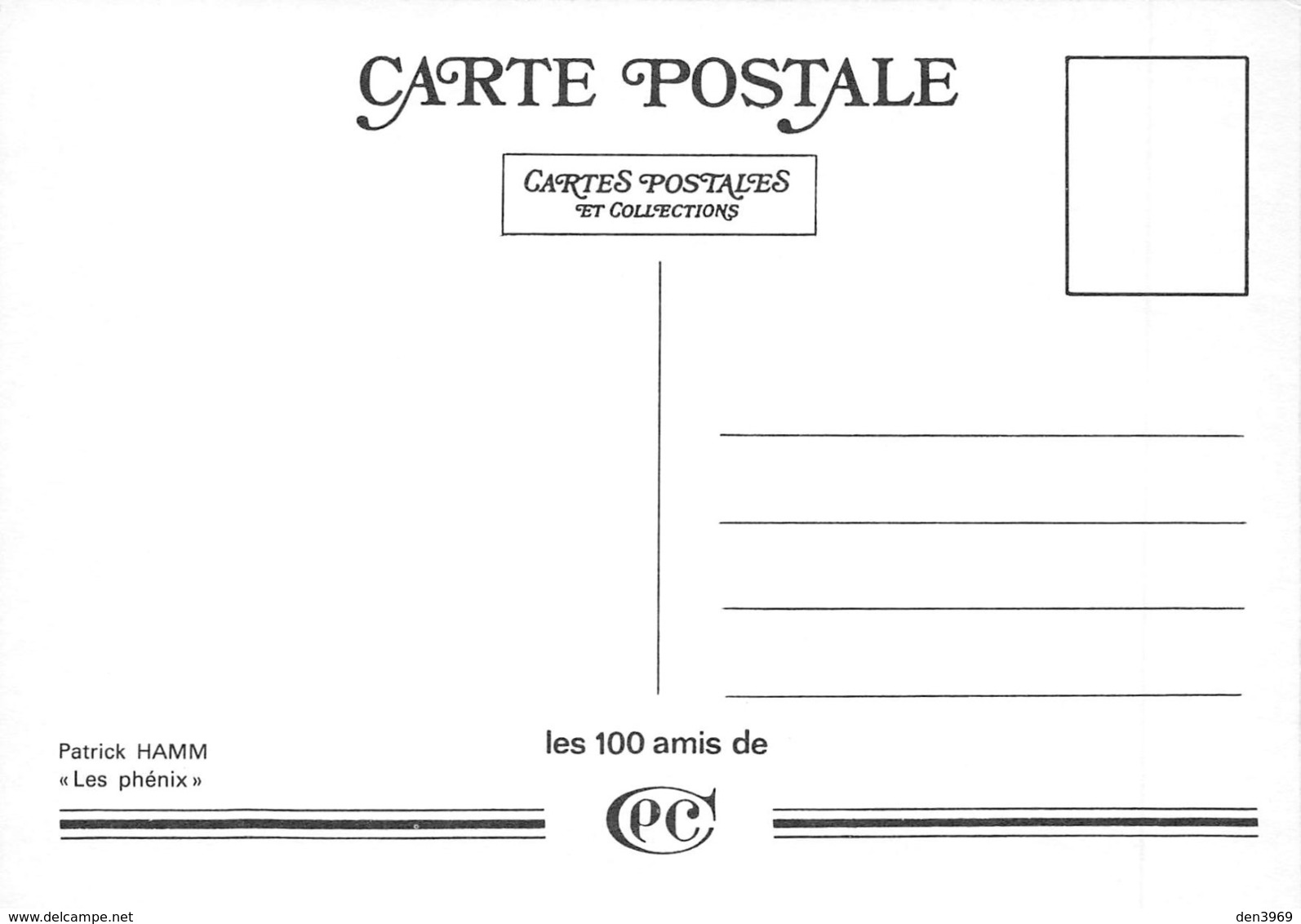 Patrick HAMM - Les Phénix - Tour Eiffel - Paons - Série Les 100 Amis De CPC - Carte Postale Et Collections - Hamm