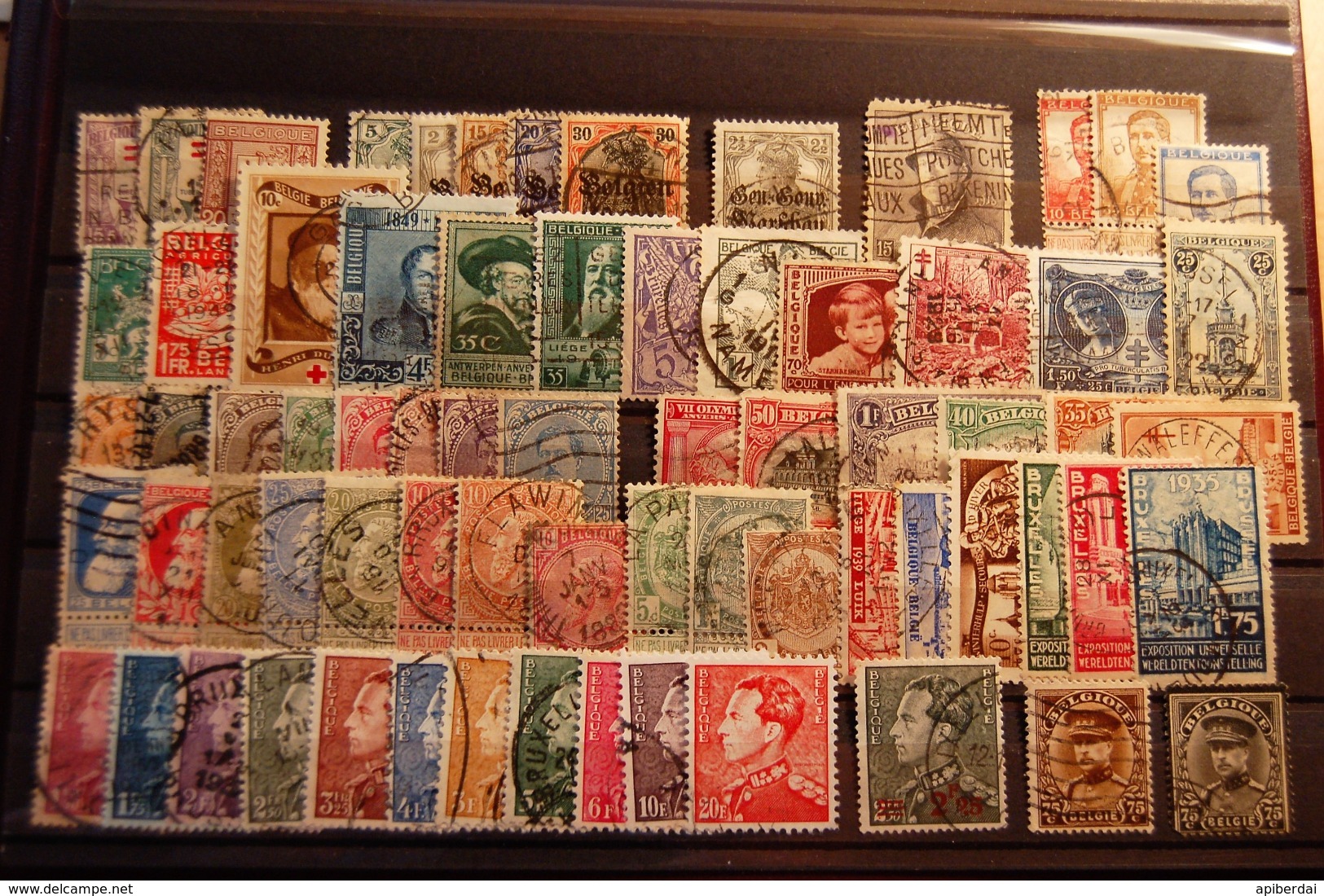 Belgique Belgium - 75 Differents Used Stamps - Collections